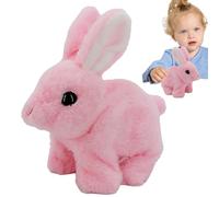 Realistic Interactive Bunny Plush,Interactive Stuffed Bunny Plush Figure Toys | Easter Stuffed Rabbit Realistic Electronic Pet for Kids, Jumping, Twitching, Shaking Ears