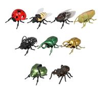 Realistic Interactive Insect Collection- Realistic Crawling Beetles, Bees & Ladybugs for Kids' Educational Play, Wind-up Movable Insect Figure, Nature Science Gift for Biology Enthusiasts (#All)