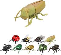 Realistic Interactive Insect Collection- Realistic Crawling Beetles, Bees & Ladybugs for Kids' Educational Play, Wind-up Movable Insect Figure, Nature Science Gift for Biology Enthusiasts