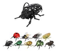 Realistic Interactive Insect Collection- Realistic Crawling Beetles, Bees & Ladybugs for Kids' Educational Play, Wind-up Movable Insect Figure, Nature Science Gift for Biology Enthusiasts (E)