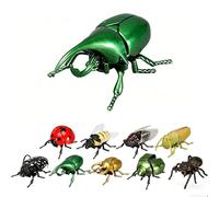 Realistic Interactive Insect Collection- Realistic Crawling Beetles, Bees & Ladybugs for Kids' Educational Play, Wind-up Movable Insect Figure, Nature Science Gift for Biology Enthusiasts (#G)