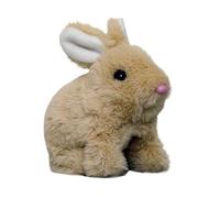 Realistic Interactive Rabbit Plush - Interactive Plush Rabbit | Filled Interactive Plush Toy, Educational Electronic Pet Toy, Realistic Rabbit Bouncing Twitching Mouth