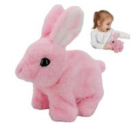 Realistic Interactive Rabbit Toy - Electronic Rabbit Toy for Boys Girls Jumping Shaking Ears Wrestling Ears Cute Life Size Pet