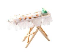 Realistic Ironing Board With Iron Dollhouses Miniature Furniture For 1/12 Scale Dollhouses Decoration For Enthusiasts Miniature Ironing Set