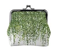 Realistic Ivy Plant Isolated On Nature, PU Leather Coin Purse, Small Wallets, Change Pouch with Kiss Lock Clasp Buckle, Change Purse