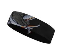 Realistic Japanese Samurais Skull WarriorSports Sweatband Fashionable Sports Decoration, Sweat Resistant Headband, Hair Band, Breathable Sweat Wicking Fitness Equipment for Men Women