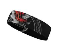 Realistic Japanese Samurais Skull WarriorSports Sweatband Fashionable Sports Decoration, Sweat Resistant Headband, Hair Band, Breathable Sweat Wicking Fitness Equipment for Men Women
