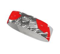 Realistic Japanese Samurais Skull WarriorSports Sweatband Fashionable Sports Decoration, Sweat Resistant Headband, Hair Band, Breathable Sweat Wicking Fitness Equipment for Men Women