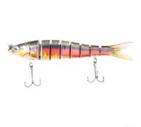 Realistic Jointed Swim Bait 13.7cm 27g Red Plastic Lure With Lifelike Action And High Penetration Hooks For Sea River Lake Fishing Gear Equipment(JM034-4)