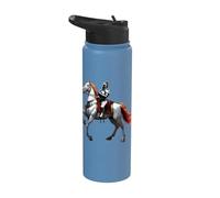 Realistic Knight Renaissance Festival Joust Jousting Stainless Steel Insulated Water Bottle