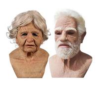 Realistic Latex Old Man - Halloween Adjustable Costume Headgear, Cosplay Theater Party Accessory, Full Face Dress Equipment | For Carnival Christmas Haunted House Masquerade Stage Perform