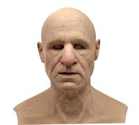 Realistic Latex Old Man Halloween Mask, Full Face Costume for Adults