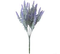 Realistic Lavender Artificial Flowers With 5 Branches For Wedding Hotel Home Decor Purple Plastic Bouquet Grain Ear Style 38cm Tall(B)