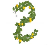 Realistic Lemon Vine Greenery Garland with Plastic Fruits and Silk Cloth Leaves for Interior Design Projects