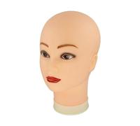 Realistic Mannequin Head Foam Wig Display Stand for Make up Hat Hair Styling Womens White Base