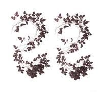 Realistic Maple Leaf Garland 6ft Artificial Autumn Vine | Lifelike silk-feel leaves, natural vine texture, 6ft length, perfect for mantels and shelves