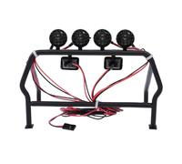 Realistic Metal Roll Cage with 6 LED Light for 1/10 Scale OffRoads Remote Control Vehicle AntiDamage Roll Cage Bucket Metal for Remote Control Car