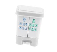 ＡＷＨＡＯ Realistic Miniature Diorama of A Rubbish Bin at 1/12 Scale, Collectible Item, Miniature Model of A Recycling Bucket, Compact Office Decoration, Light Gray