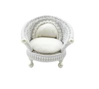 Realistic Miniature Sofa, Pure White Single Sofa