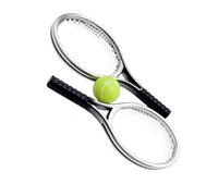 Realistic Miniature Tennis Racket and Ball Sport Gear Scene Kits for Doll House Collection Craft Model Project Accessory Kids Doll House Activity Set