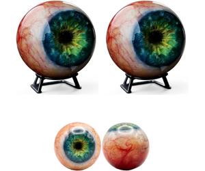 Realistic Monster Eye Decor,3D Eyeball Ornament with Stand,Scary Realistic Eyeball Ornament,Creepy Monster Eye Sculpture Ornamen,Unique Creepy Eye Figurine Gift for Halloween Gothic (2Pcs)