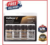Realistic Mud and Sand Effects Pigment Set 4 Colors 35ml for Models and Dioramas