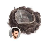 Realistic Natural Look Men's Human Hair Wig, Toupee For Men Lace Skin Around Male Hair Prosthesis Men Wig 100% Human Hair,for Everyday, Cosplay & More