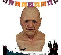 Realistic Old Man - Professional Latex Halloween, Creepy Face Cover for Elderly, Ultra Detailed Texture, Scary Cosplay Headwear, Full Head Party Prop | For Adults