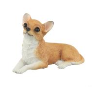 Realistic Outdoor Chihuahua Sculpture, Perfect to Add a Touch of Charm to Gardens (Khaki)