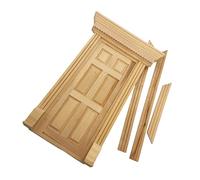 Realistic paintable miniature doors and frames open inward facing for the 1:12 scale miniature house