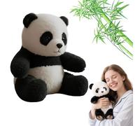 Realistic Panda Plush, Ultra-Soft Emotional Support Stuffed Animal for Stress Relief & Comfort, Mmics Niatural Movements for Realistic Comfort, Suitable for all age groups(1pcs)