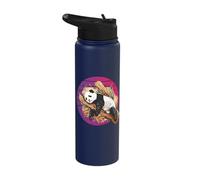 Realistic Panda Sleeping and Relax in Bamboo Tree Animals Stainless Steel Insulated Water Bottle