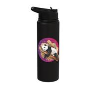 Realistic Panda Sleeping and Relax in Bamboo Tree Animals Stainless Steel Insulated Water Bottle
