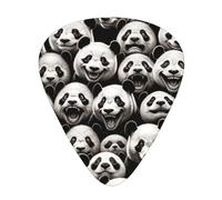 Realistic-Pandas-Face-Joy 12 Pack Guitar Picks With 3 Thicknesses And Storage Box, Abs Plectrums For Electric Bass Guitar Players