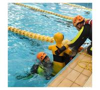 Realistic PE Water Rescue Training Dummy, 3.3ft Fire Drill Dummy for Adult, Drowning Prevention Teaching Tool with 3 Inlet & Outlet Holes