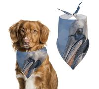 Realistic Pelican Dog Bandanas Soft Cute Triangle Larges Scarfs for Pets Kerchief Print Pet Handkerchiefs for Small Medium Large Dogs Puppy Cats