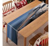 Realistic Pelican Linen Table Runner-70.87*12.99 Inch,This Decorative Table Runner is Wrinkle Resistant Table Mat. Embroidered Table Runners As Kitchen Dining and Coffee Tables.
