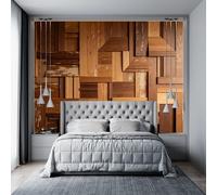 Realistic Photographic Wood Effect Wallpaper Rustic Wooden Planks Removable Stick On Contact Paper Self Adhesive Wallpaper for Living Room, Bedroom - Custom- Wall Decoration 290Cm(H) X480Cm(W