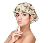 Realistic Pig Print Satin Silk Bonnet for Sleeping Women, Adjustable Double Layer Satin Hair Bonnet Night Sleep Cap for Curly Hair