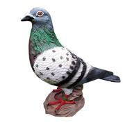 Realistic Pigeon Garden Ornaments Lifelike Bird Statue Resin Sculpture Decorations for Hoom/Outdoor Decor for Bedroom Patio Yard Lawn, Gift for Bird Lovers Christmas,C off white,22*12*23CM