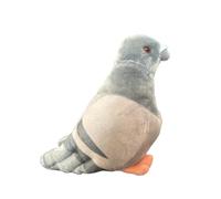 Realistic Pigeon Toy 20cm Fluffy Plush Pigeon Ornament Bird-Themed Decor Creative Toy Birthday Gift Adorable Lifelike Peace Bird Home Decoration Gray