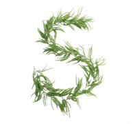 Realistic Pine Garland 1.8m Artificial Greenery for Christmas Decor - Soft Plastic Faux Branches Indoor Outdoor Fireplace Mantle Stair Banister Wreath Base 6ft