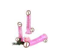 Realistic Pink Suction Cup Dildo Set, 3 Sizes (Small, Big, Extra Large) TPE Waterproof for Anal & Vaginal Pleasure