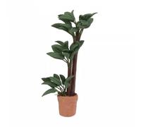 Realistic Plant Dollhouses Miniature Brazilwood Money Tree With Pottery Potted For 1/12 Dollhouses Garden Patios Decors Miniature Decoration