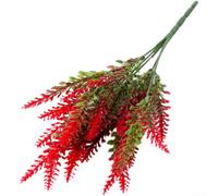 Realistic Plastic Lavender Stems 5 Branch Artificial Flower Bouquet Grain Ear Design For Wedding Centerpiece Hotel Decor Home Office Tabletop Display 38cm Height(K)