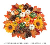 Realistic Plastic Pumpkin Decor Set 23pcs DIY Craft(68pcs) | Includes for mini pumpkins, pinecones, maple leaves, for versatile mix for endless creative arrangements