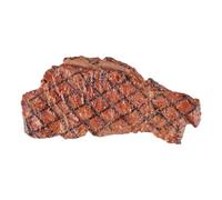 Realistic Plastic Steak Model Prop For Hotel Decoration And Home Use Educational Toy For All Ages，Children's Toys Pretend Play Toys，Reusable Film/movie Props. (Brown1, 14.5cmX7cm)
