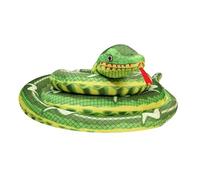Realistic Plush Toy Snake Doll 220cm Long Soft Stuffed Cartoon Green Python Animal Prop for Boys, Prank Decoration, Fake Pet Serpent for Jungle Theme, Reptile Lovers or Chinese Zodiac Snake