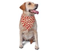 Realistic Popcorn Red Dog Bandana Adjustable Pet Bibs Scarf Soft Triangle Scarf For Cats Summer Party