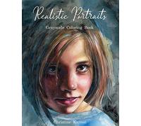 Realistic Portraits Grayscale Coloring Book